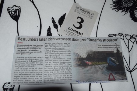Krantenartikel die Braambesjes aanwezigheid wereldkundig maakte... 3 januari - Nieuwsblad 